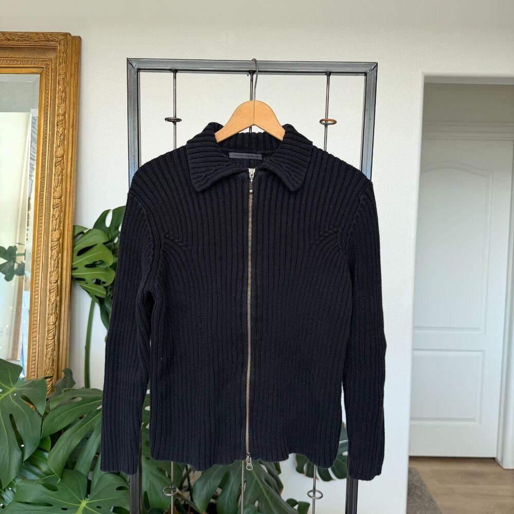 Y2k private Industries Black Zip Sweater